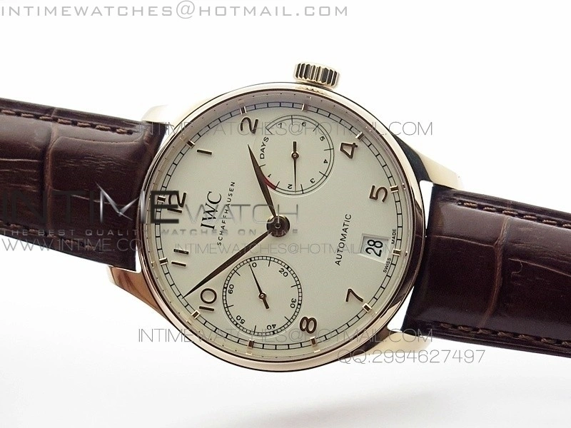 PORTUGUESE REAL PR IW500701 AZF 1:1 BEST EDITION ON BROWN LEATHER STRAP A52010