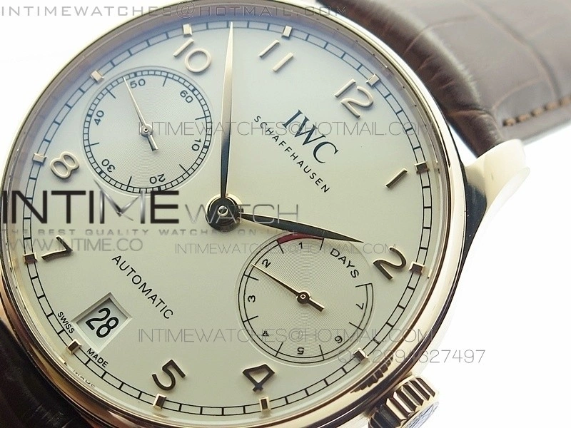 PORTUGUESE REAL PR IW500701 AZF 1:1 BEST EDITION ON BROWN LEATHER STRAP A52010