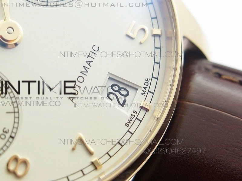 PORTUGUESE REAL PR IW500701 AZF 1:1 BEST EDITION ON BROWN LEATHER STRAP A52010