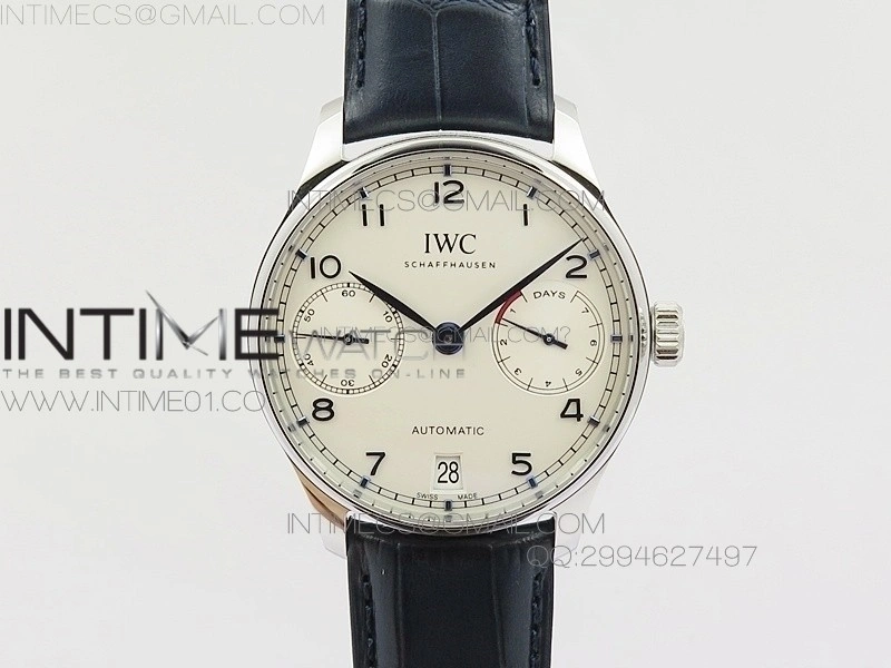 PORTUGUESE REAL PR IW500705 AZF 1:1 BEST EDITION ON BLACK LEATHER STRAP A52010