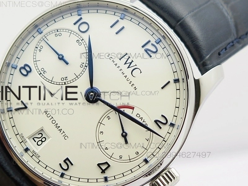 PORTUGUESE REAL PR IW500705 AZF 1:1 BEST EDITION ON BLACK LEATHER STRAP A52010