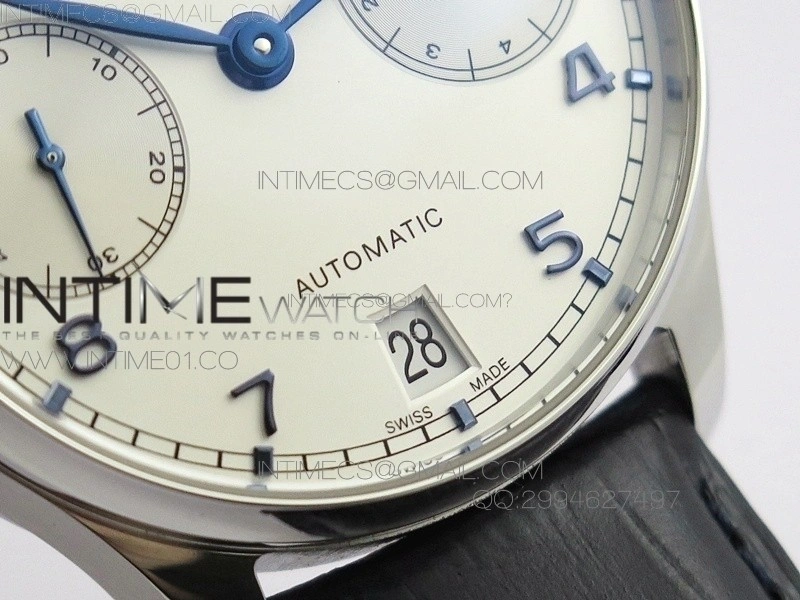 PORTUGUESE REAL PR IW500705 AZF 1:1 BEST EDITION ON BLACK LEATHER STRAP A52010