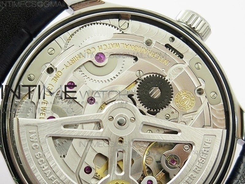 PORTUGUESE REAL PR IW500705 AZF 1:1 BEST EDITION ON BLACK LEATHER STRAP A52010