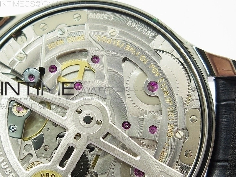 PORTUGUESE REAL PR IW500705 AZF 1:1 BEST EDITION ON BLACK LEATHER STRAP A52010