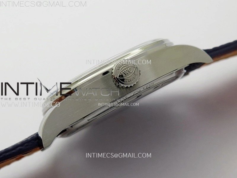 Portuguese Real PR IW501708 SS APSF 1:1 Best Edition Light Blue Dial On Blue Leather Strap A52010