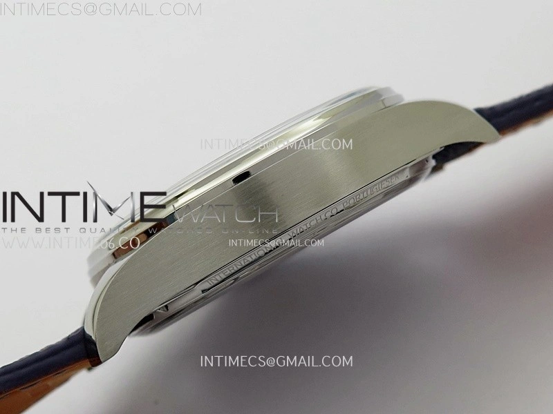 Portuguese Real PR IW501708 SS APSF 1:1 Best Edition Light Blue Dial On Blue Leather Strap A52010