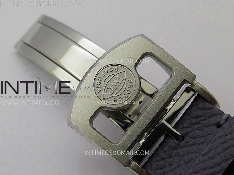 Portuguese Real PR IW501708 SS APSF 1:1 Best Edition Light Blue Dial On Blue Leather Strap A52010