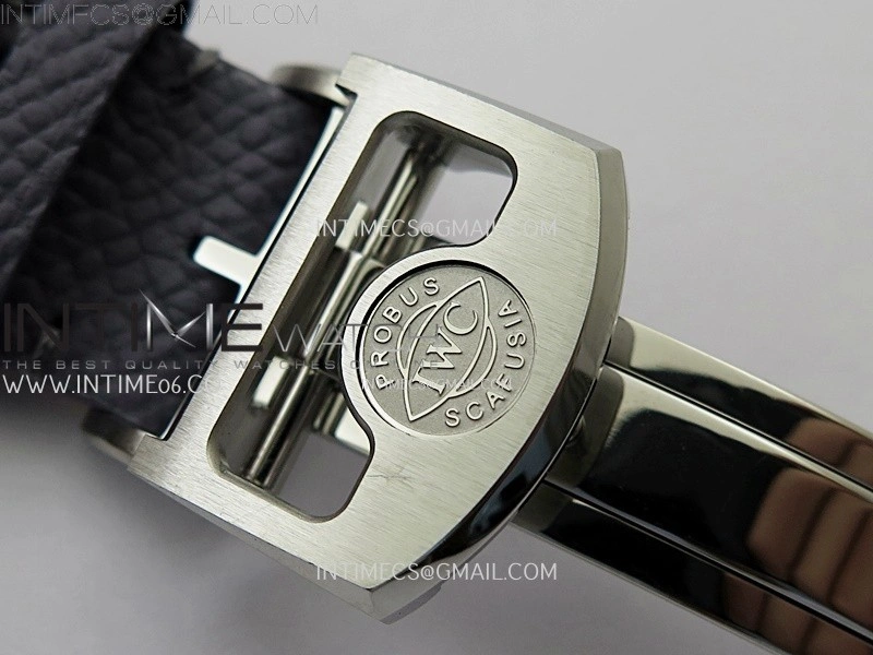 Portuguese Real PR IW501708 SS APSF 1:1 Best Edition Light Blue Dial On Blue Leather Strap A52010