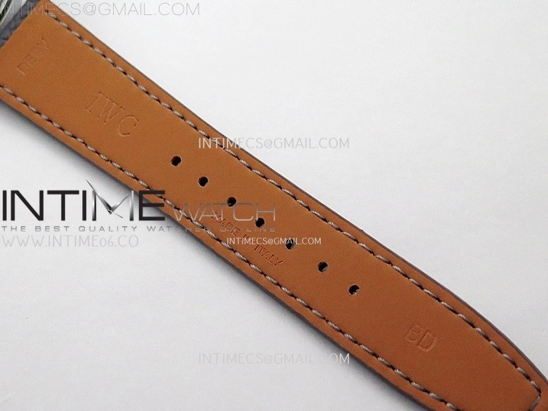 Portuguese Real PR IW501708 SS APSF 1:1 Best Edition Light Blue Dial On Blue Leather Strap A52010