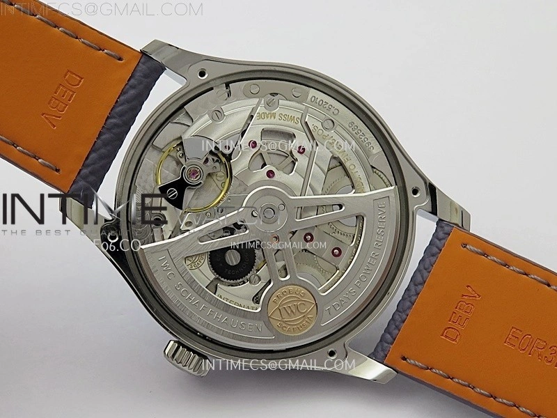 Portuguese Real PR IW501708 SS APSF 1:1 Best Edition Light Blue Dial On Blue Leather Strap A52010