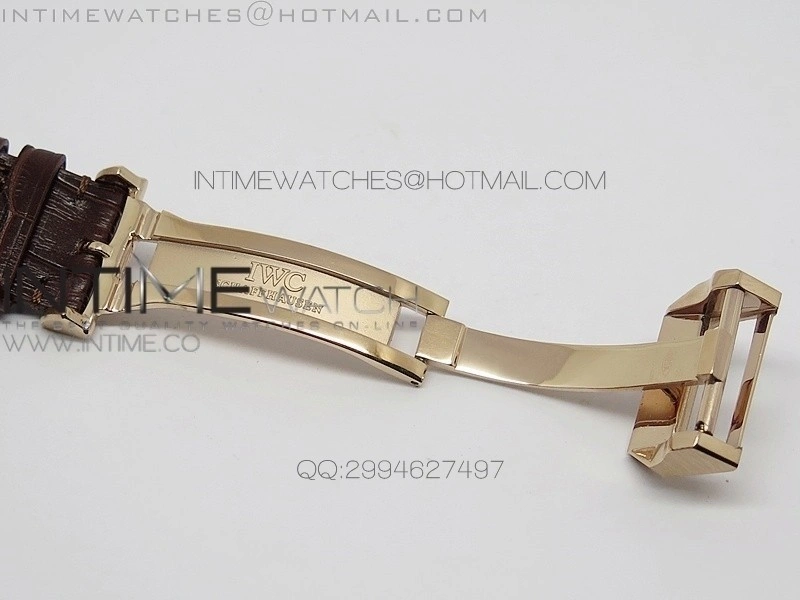 PORTUGUESE REAL PR RG GARY DIAL V2 Gold Numbers ZF 1:1 BEST EDITION ON BLACK LEATHER STRAP A52010