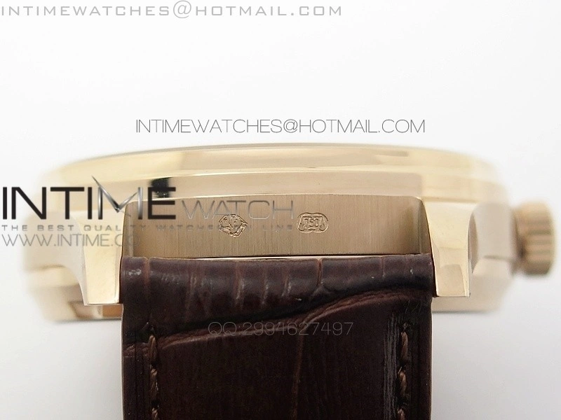 PORTUGUESE REAL PR RG GARY DIAL V2 Gold Numbers ZF 1:1 BEST EDITION ON BLACK LEATHER STRAP A52010