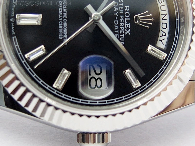 Day Date 40mm 228239 Gain Weight SS tungsten APSF 1:1 Best Edition Black Dial T Crystals Markers on SS President Bracelet A2836