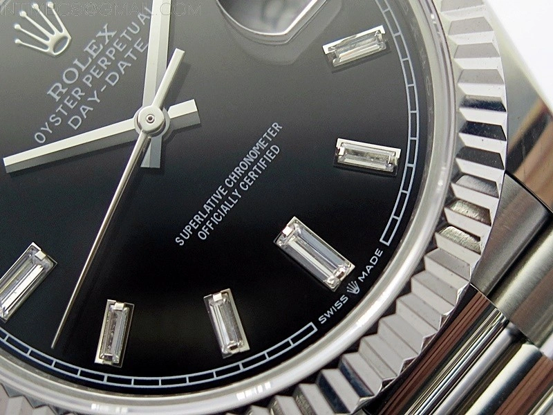 Day Date 40mm 228239 Gain Weight SS tungsten APSF 1:1 Best Edition Black Dial T Crystals Markers on SS President Bracelet A2836