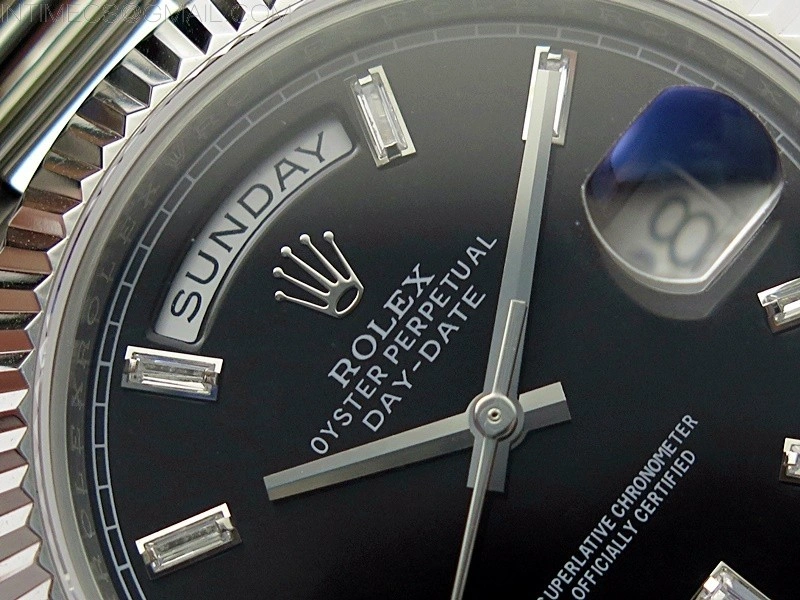 Day Date 40mm 228239 Gain Weight SS tungsten APSF 1:1 Best Edition Black Dial T Crystals Markers on SS President Bracelet A2836