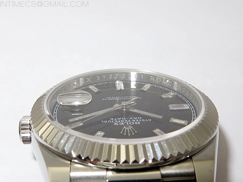 Day Date 40mm 228239 Gain Weight SS tungsten APSF 1:1 Best Edition Black Dial T Crystals Markers on SS President Bracelet A2836