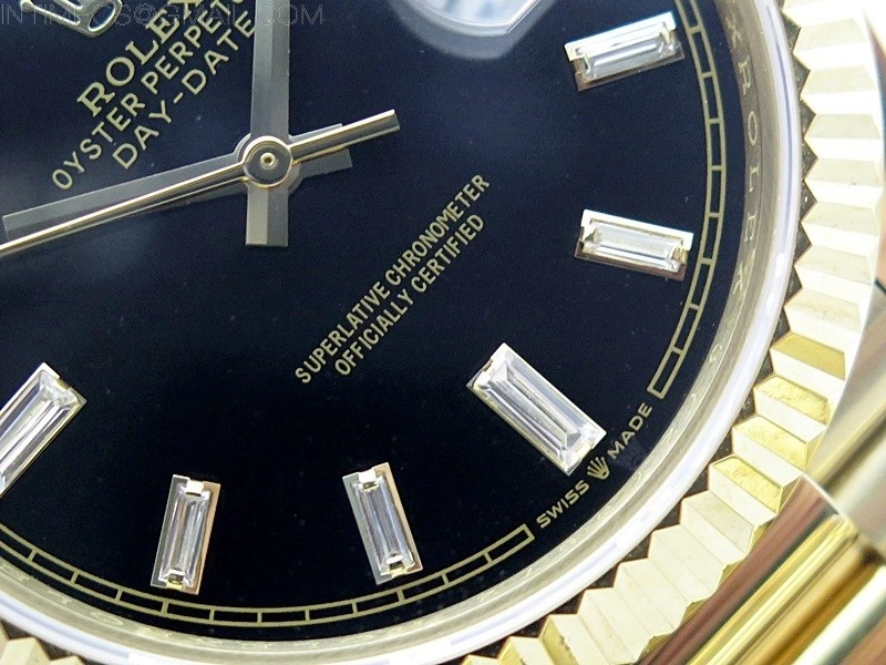 Day Date 40mm 228238 Gain Weight YG tungsten APSF 1:1 Best Edition Black Dial T Crystals Markers on YG President Bracelet A2836