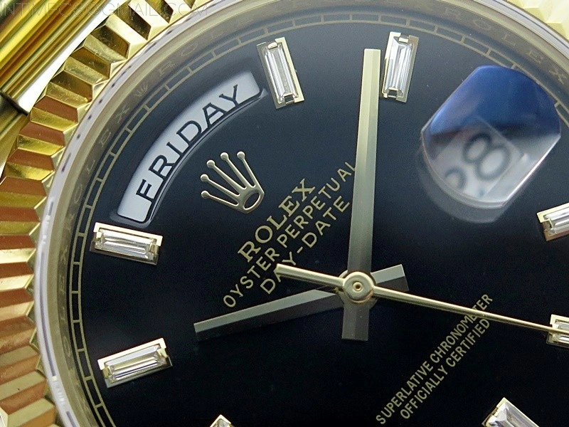Day Date 40mm 228238 Gain Weight YG tungsten APSF 1:1 Best Edition Black Dial T Crystals Markers on YG President Bracelet A2836
