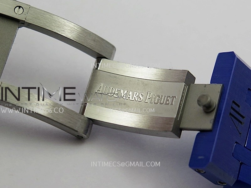Royal Oak 15500 Blue Ceramic APSF 1:1 Best Edition Blue Starry Dial On Blue Ceramic Bracelet SA4302 Super Clone