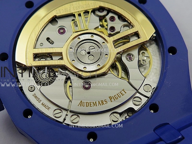 Royal Oak 15500 Blue Ceramic APSF 1:1 Best Edition Blue Starry Dial On Blue Ceramic Bracelet SA4302 Super Clone