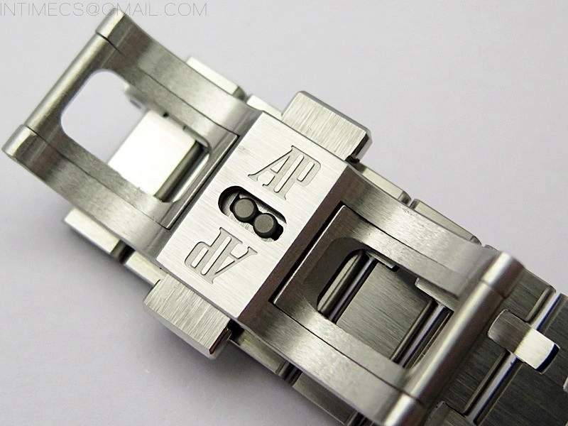 Royal Oak 41mm 15500 Frosted SS APSF 1:1 Best Edition Blue Textured Dial on Frosted SS Bracelet SA4302 Super Clone