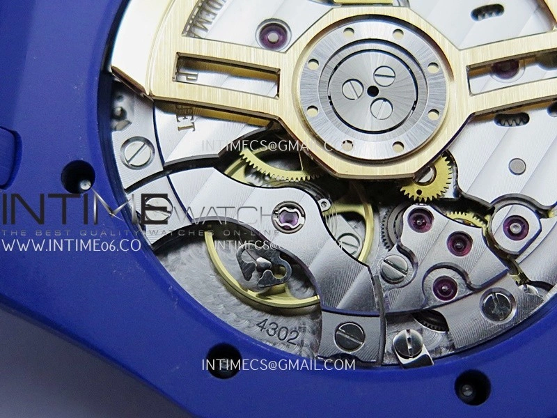 Royal Oak 15500 Blue Ceramic APSF 1:1 Best Edition Celebration Dial On Blue Ceramic Bracelet SA4302 Super Clone
