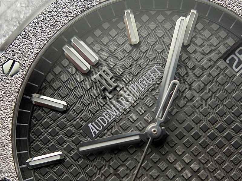 Royal Oak 41mm 15500 Frosted SS APSF 1:1 Best Edition Gray Textured Dial on Frosted SS Bracelet SA4302 Super Clone