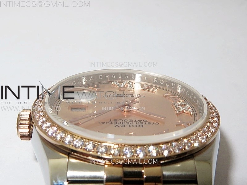 DateJust 36MM 126281 SS RG APSF 1:1 Best Edition Rose Gold Dial Roman Markers on SS RG Jubilee Bracelet SA3235