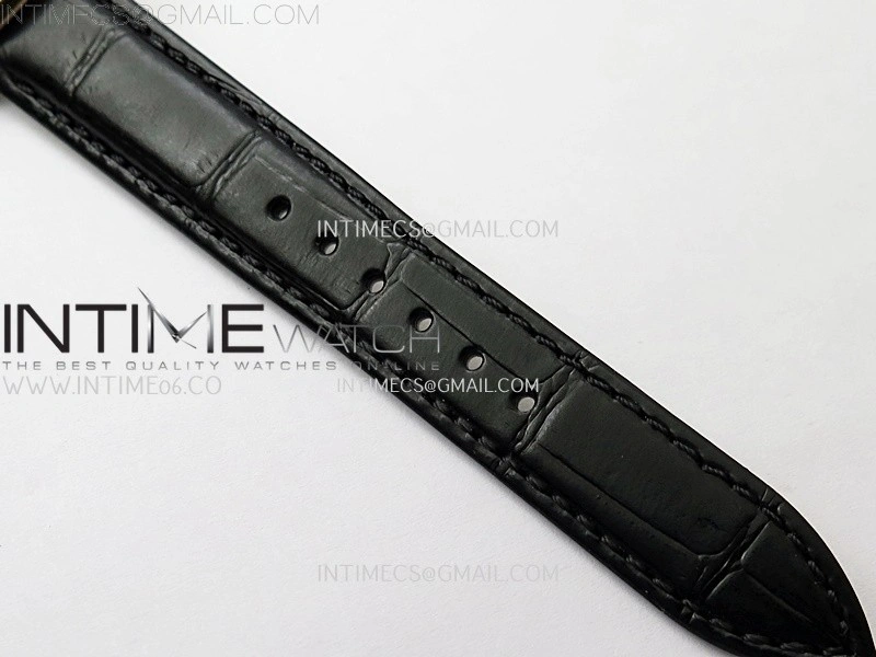 Rendez-Vous Night and Day Diamond Bezel RG APSF 1:1 Best Edition White Textured Dial SS Bezel on Black Strap Super Clone A898