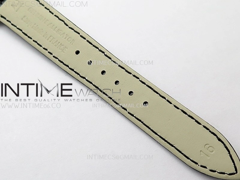 Rendez-Vous Night and Day Diamond Bezel RG APSF 1:1 Best Edition White Textured Dial SS Bezel on Black Strap Super Clone A898