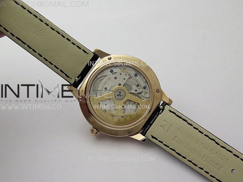 Rendez-Vous Night and Day Diamond Bezel RG APSF 1:1 Best Edition White Textured Dial SS Bezel on Black Strap Super Clone A898