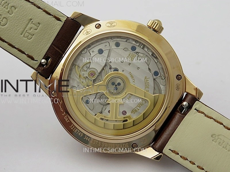Rendez-Vous Night and Day Diamond Bezel RG APSF 1:1 Best Edition White Textured Dial SS Bezel on Brown Strap Super Clone A898