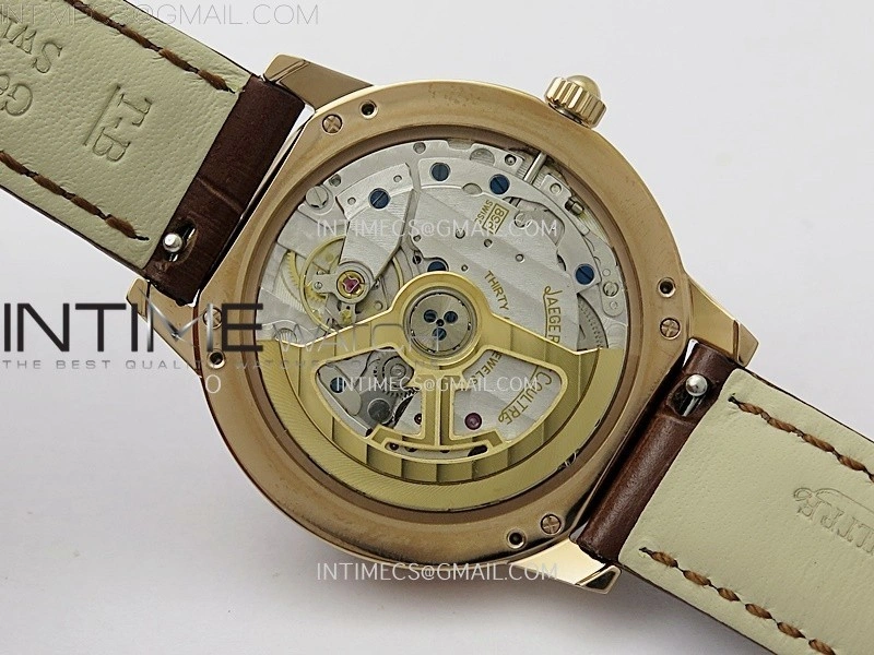 Rendez-Vous Night and Day Diamond Bezel RG APSF 1:1 Best Edition White Textured Dial SS Bezel on Brown Strap Super Clone A898