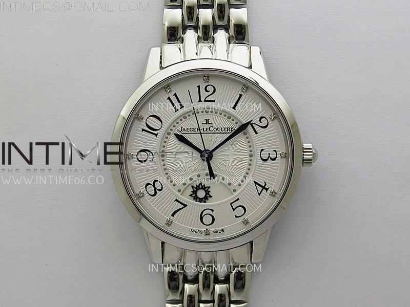 Rendez-Vous Night and Day SS APSF 1:1 Best Edition White Textured Dial SS Bezel on SS Bracelet Super Clone A898
