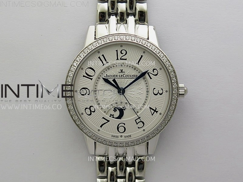 Rendez-Vous Night and Day Diamond Bezel SS APSF 1:1 Best Edition White Textured Dial SS Bezel on SS Bracelet Super Clone A898