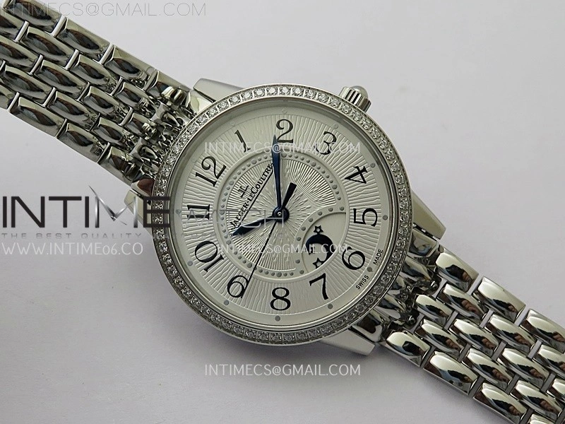 Rendez-Vous Night and Day Diamond Bezel SS APSF 1:1 Best Edition White Textured Dial SS Bezel on SS Bracelet Super Clone A898