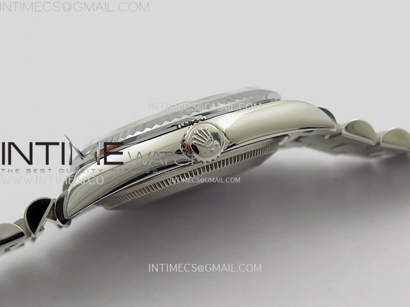 Day Date 36mm Gain Weight SS tungsten APSF 1:1 White Hematite Quartz Dial Diamond Markers on SS President Bracelet A3255