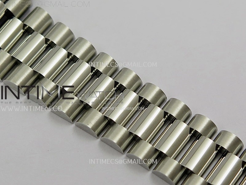 Day Date 36mm Gain Weight SS tungsten APSF 1:1 White Hematite Quartz Dial Diamond Markers on SS President Bracelet A3255