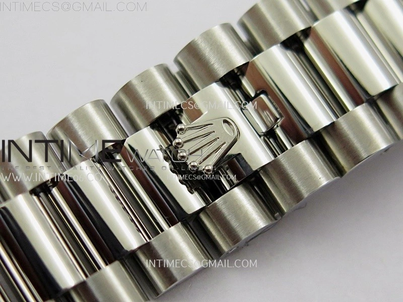 Day Date 36mm Gain Weight SS tungsten APSF 1:1 White Hematite Quartz Dial Diamond Markers on SS President Bracelet A3255