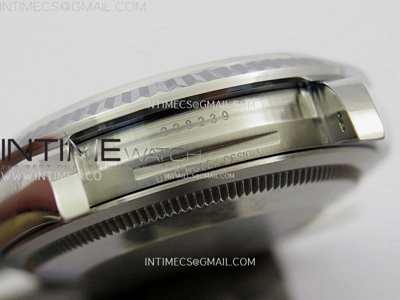 Day Date 36mm Gain Weight SS tungsten APSF 1:1 White Hematite Quartz Dial Diamond Markers on SS President Bracelet A3255