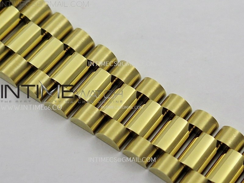 Day Date 36mm Gain Weight YG tungsten APSF 1:1 White Hematite Quartz Dial Diamond Markers on YG President Bracelet A3255