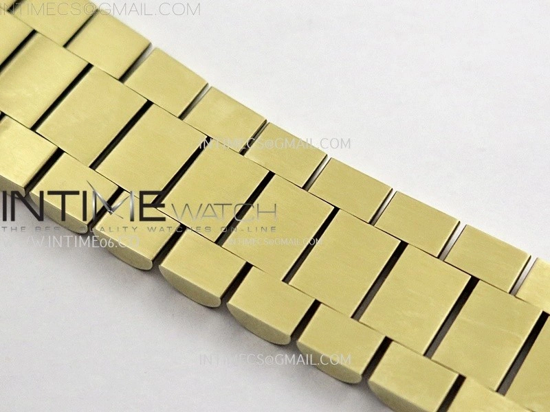 Day Date 36mm Gain Weight YG tungsten APSF 1:1 White Hematite Quartz Dial Diamond Markers on YG President Bracelet A3255