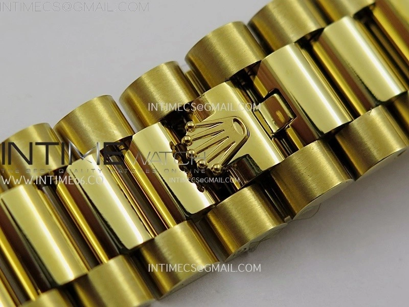 Day Date 36mm Gain Weight YG tungsten APSF 1:1 White Hematite Quartz Dial Diamond Markers on YG President Bracelet A3255