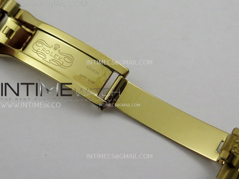 Day Date 36mm Gain Weight YG tungsten APSF 1:1 White Hematite Quartz Dial Diamond Markers on YG President Bracelet A3255