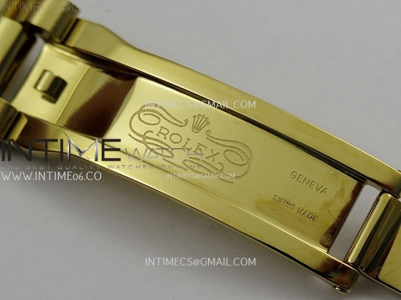 Day Date 36mm Gain Weight YG tungsten APSF 1:1 White Hematite Quartz Dial Diamond Markers on YG President Bracelet A3255