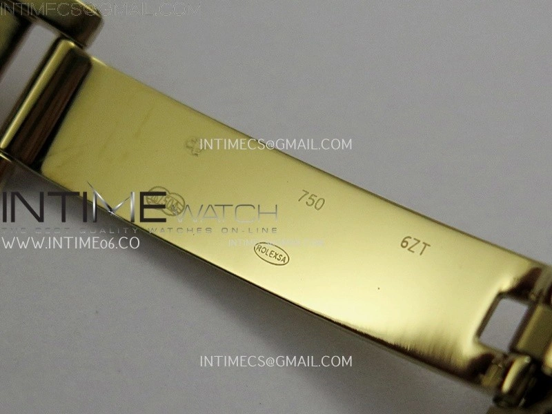Day Date 36mm Gain Weight YG tungsten APSF 1:1 White Hematite Quartz Dial Diamond Markers on YG President Bracelet A3255