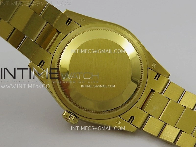 Day Date 36mm Gain Weight YG tungsten APSF 1:1 White Hematite Quartz Dial Diamond Markers on YG President Bracelet A3255