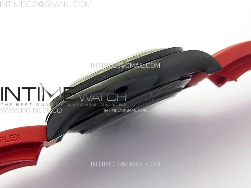 Daytona PVD Ceramic Bezel GETF Best Edition Skeleton Red Dial on Red Rubber Strap SA4130