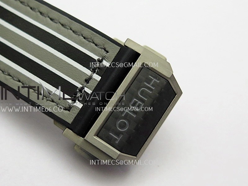 Hublot Big Bang Unico 44mm Carbon PVD HBBF 1:1 Best Edition Skeleton Dial Silver Marker On Colors Gummy Strap A1280