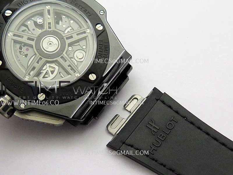 Hublot Big Bang Unico 44mm Carbon PVD HBBF 1:1 Best Edition Skeleton Dial Silver Marker On Colors Gummy Strap A1280